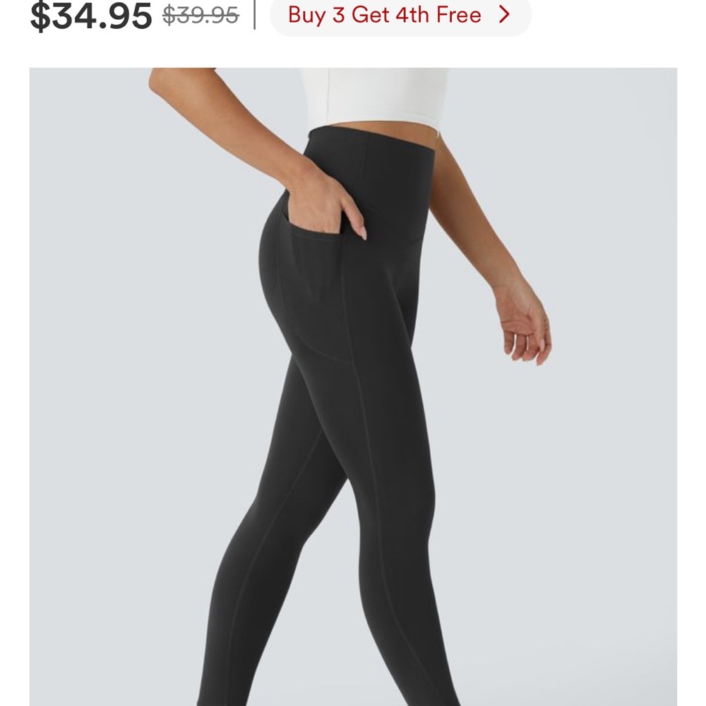 HALARA Black Leggings with Pockets